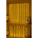 Perdesi Dize Işıkları, 3m x 3m 300 LED Peri Işıkları 8 Modlu Su Geçirmez LED Dize Işıklar Uzaktan Kumandalı ve Zamanlayıcı Kapalı Açık Bahçe - Gün Işığı
