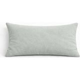 PerdeYap Kadife Dokulu Açık Gri Kırlent Yastık Kılıfı ( 2 Adet ) - 50 x 30 cm