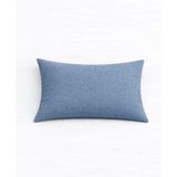 PerdeYap Kadife Dokulu Açık İndigo Kırlent Yastık Kılıfı ( 2 Adet ) - Açık Indigo - 50 x 30 cm