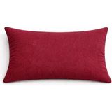 PerdeYap Kadife Dokulu Bordo Renk Kırlent Yastık Kılıfı ( 2 Adet ) - 50 x 30 cm