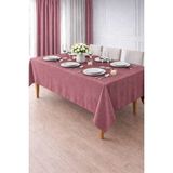PerdeYap Kadife Dokulu Gülkurusu Renk Masa Örtüsü 20-Gülkurusu - Gül Kurusu - 150 x 260 cm