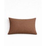 PerdeYap Kadife Dokulu Kahverengi Kırlent Yastık Kılıfı ( 2 Adet ) - 50 x 30 cm - Açık Kahve