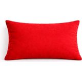 PerdeYap Kadife Dokulu Kırmızı Renk Kırlent Yastık Kılıfı ( 2 Adet ) - 50 x 30 cm