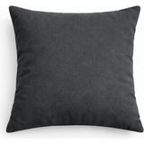 PerdeYap Kadife Dokulu Koyu Gri Kırlent Yastık Kılıfı Antrasit ( 2 Adet ) - 45 x 45 cm