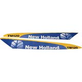 Peren Traktör New Holland TM120 Yan Yazı Takımı Kaporta Etiketi Sağ - Sol Kaput Sticker Seti