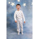 Perendi Erkek Çocuk %100 Pamuk Pijama Takımı - Beyaz Kaplan - 6 - 7 Yaş