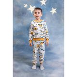 Perendi Erkek Çocuk %100 Pamuk Pijama Takımı - Hardal - 7 - 8 Yaş