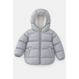 Perendi Unisex Çocuk Içi Polarlı Kapüşonlu Şişme Mont - Gri - 1 - 2 Yaş