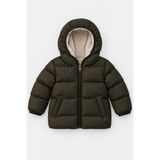 Perendi Unisex Çocuk Içi Polarlı Kapüşonlu Şişme Mont - Haki - 1 - 2 Yaş