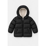 Perendi Unisex Çocuk Içi Polarlı Kapüşonlu Şişme Mont - Siyah - 4 - 5 Yaş