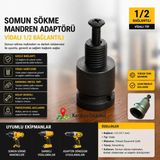 Perfeclan Somun Sökme Mandren Adaptörü Vidalı 1/2 Bağlantılı PLT28000104