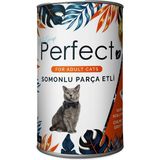 Perfect Kediler Için Somonlu Parça Etli Konserve Yaş Mama - 1
