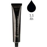 Perfect Shine Permanent Profesyonel Saç Boyası 100ml - Yoğun Mavi Siyah(ASH - 1.1) - 1.1 - Mavi Siyah (Gece Mavisi)