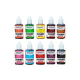 Perfection CHEF 10'lu Sıvı Su Bazlı Likit Gıda Boyası 10x30 gr. Kahverengi Siyah Bordo Pembe Turuncu Sarı Kırmızı Mor Mavi Yeşil