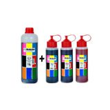 Perfection Epson Uyumlu Tüm 4 Renkli Yazıcılar 4 Renk Mürekkep Dolum Seti 1 kg. + 3 x 500 gr.