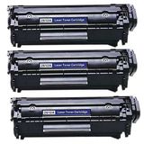 Perfection HP AIO 3052-3055 12A Q2612A 3 Adet Siyah Muadil Lazer Toner