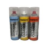 PERFECTS Kontak Sprey Seti 3 Çeşit Yağlı, Yağsız, Köpük Temizleme Spreyi 200 Ml'lik 3 Adet