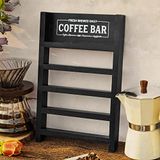 Perfnique K Bardak Tutucu, Keurig için Çiftlik Evi Kahve Kapsül Tutucu, Tezgah için Ahşap Kahve Kapsül Merdiveni, Ev Mutfak Kahve Bar Masa Dekoru için Rustik Kcup Depolama Düzenleyici (Siyah, Stil1)