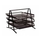 Perfore Evrak Rafı Metal 3 Katlı 460g Siyah