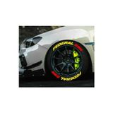 Performance Stickers Federal 595 Lastik Yazısı Araç Lastik Stickeri 31Mm Büyük Boy 8Adet Tüm Lastik Yanaklarına Uyumlu