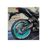 Performance Stickers Hankook + Şerit Motosiklet Lastik Sticker Seti 15-19İnç Uyumlu Lastik Yazısı Dekor Lastik Stiker