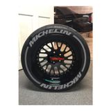 Performance Stickers Michelin Şerit Lastik Yazısı 31Mm Tüm Lastik Yanaklarına Uyumlu Araç Lastik Sticker 8Adet