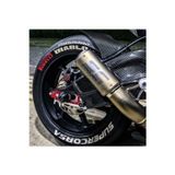 Performance Stickers Motorsiklet Diablo Supercorsa 4 Adet Ince Yanak Lastik 15-19İnc Lastiğe Uyumlu Sticker