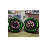 Performance Stickers Motorsiklet Lastik Yazısı Michlen Şeritli Lastik Stiker 8Adet Lastik Sticker 15-19 İnç Arası Uyumlu