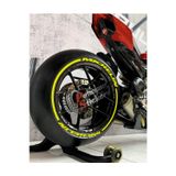 Performance Stickers Motorsiklet Lastik Yazısımichelin Kuyruklu Lastik Stiker 8Adet Lastik Sticker 15-19 Inç Arası Uyumlu