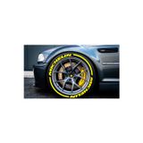 Performance Stickers Motorsiklet Michelin Kuyruk Sarı 8 Adet Ince Yanak Lastik Her Lastiğe Uyumlu Sticker 15-21İnç