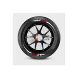 Performance Stickers Motorsiklet Rks + Şerit Lastik Yazısı Lastik Stikeri 16-19 İnç Arası Uyumlu Lastik Sticker 8Adet