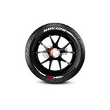 Performance Stickers Motorsiklet Rks Srk125 + Şerit Lastik Yazısı Lastik Stikeri 16-19 İnç Arası Uyumlu Lastik Sticker