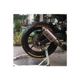 Performance Stickers Motosiklet Dunlop Lastik Sticker Seti 15-19İnç Uyumlu Lastik Yazısı Dekor Lastik Stiker Sarı 8Adet