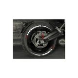 Performance Stickers Motosiklet Honda Cbr + Şerit Lastik Yazısı Lastik Stiker 15-19İnç Arası Uyumlu Lastik Sticker