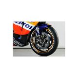 Performance Stickers Motosiklet Repsol + Şerit Lastik Yazısı Lastik Stikeri Tüm 15-19İnç Arası Uyumlu Lastik Sticker