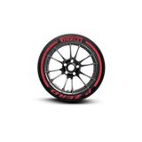 Performance Stickers P Zero Lastik Yazısı Tüm Yanaklara Uyumlu Araç Lastik Stickeri (Toplam 4 Lastik Için)