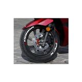 Performance Stickers Scooter Honda Pcx Lastik Sticker Seti 10-14İnç Uyumlu Lastik Yazısı Dekor Lastik Stiker Beyaz