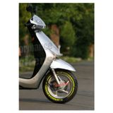 Performance Stickers Speed Hunters + Şerit Scooter Lastik Yazısı Lastik Stiker 10-14İnç Arası Uyumlu Lastik Sticker 8Adet