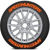 Performance Stickers Speedhunters Araç Lastik Stikeri 8ADET Büyük Boy Lastik Yazısı Tüm Lastik Yanaklarına Uyumlu Turuncu