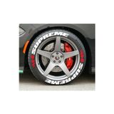 Performance Stickers Supreme Araç Lastik Stikeri Lastik Yazısı Tüm Lastik Yanaklarına Uyumlu 8Adet Beyaz