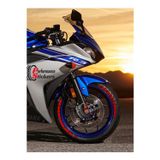 Performance Stickers Yamaha Racing Motorsiklet Lastik Stikeri Lastik Yazısı Tüm Lastik Yanaklarına Uyumlu 8Adet Kırmızı