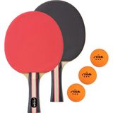 Performans 2 Oyuncu Ping Pong Seti - 2 Masa Tenisi Raketi, 3 – 3 Yıldızlı Turuncu Toplar Dahil - Çok Renkli - Standart