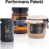 Performans Paketi (Erkekler Için): Süper Ezme 400G + Aslan Max 250G + Proteinli Fıstık Ezmesi 325G - 975 gr