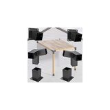 Pergola Seti Çardak Teras Garaj Için Metal 90X90X2.5 mm 6 parça Bağlantı Ekipmanı iç ölçü 85x85 mat siyah