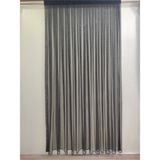 Perhal Siyah Grek Petek Zemin 1-2,5 Orta Pileli Etekleri Kurşunlu Tül Perde - 350 x 200 cm