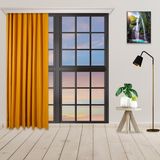 Perhal Tek Kanat Hardal Renk Ada Pilesiz Fon Perde - 100 x 250 cm