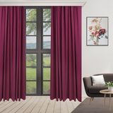 Perhal Tek Kanat Mürdüm Renk Ada Pilesiz Fon Perde - 300 x 250 cm