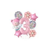 Peri Kizi Folyo Balonlu Doğum Günü Yaş Balon Set, 3