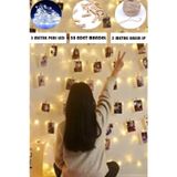Peri Led Işık 3 Metre 30 Ledli Beyaz +50 Adet Mini Mandal +5 Metre Hasır Ip