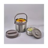 Peri Store Bento Yuvarlak Lunch Box Steel 1400 ml - 0,5 x 7 cm